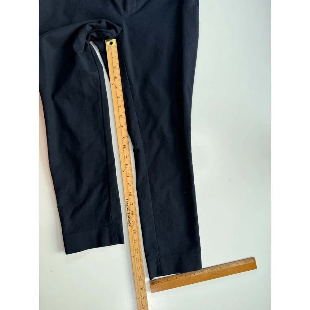 BANANA REPUBLIC Hampton Fit Straight Crop Pant‎ Womens 4 (29x25) Blue Stretch